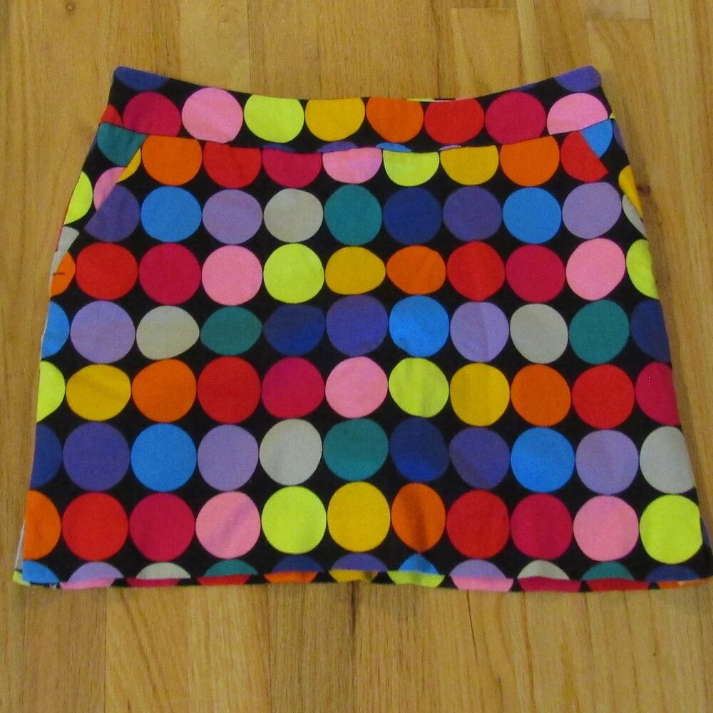Loudmouth Ladies Size 6 Golf SKORT Skirt Bright Colorful POLKA DOTS